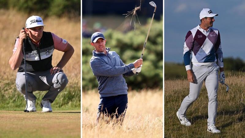 Heiße Anwärter auf den Major-Titel: Cameron Smith, Rory McIlroy und Viktor Hovland (v.l.). (Foto: Getty)