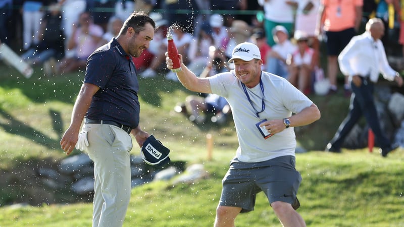 Thriston Lawrence feiert in der Schweiz seinen zweiten Saison-Sieg auf der DP World Tour. (Foto: Getty)