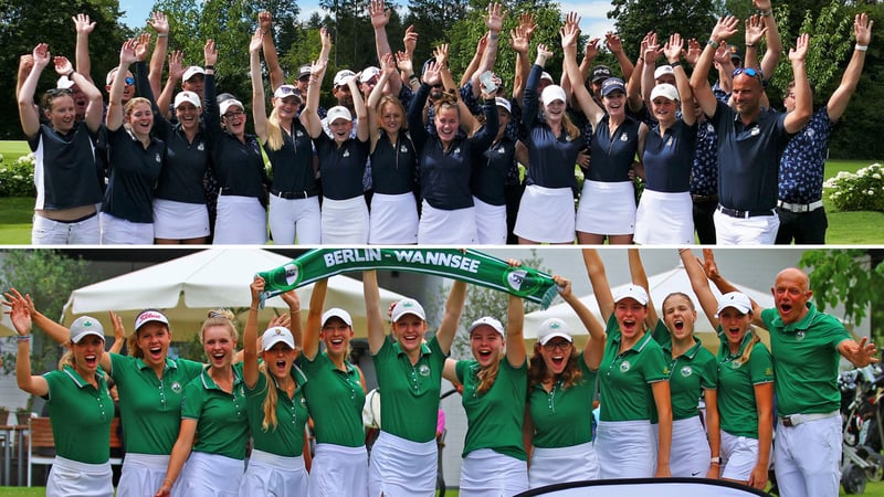 Die Damen und die Herren des GC St. Leon-Rot ziehen jeweils als Tabellenführer ins Final Four ein (Foto: DGV/Kirmaier) / Die Damen des G&LC Berlin-Wannsee schaffen den Sprung ins Final Four. (Foto: DGV/stebl)