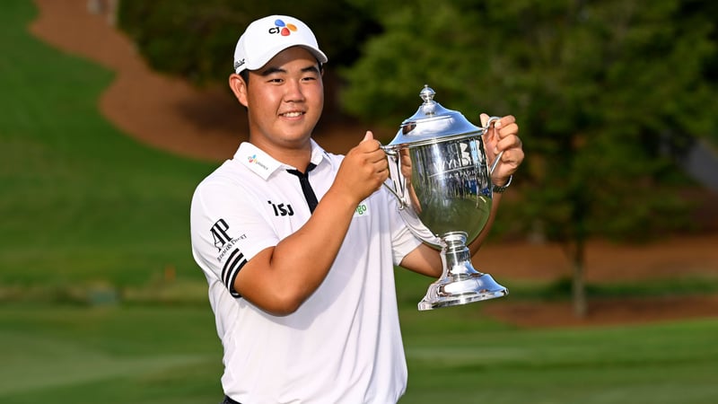 Joohyung Kim gewinnt das letzte reguläre Turnier der PGA Tour. (Foto: Getty)