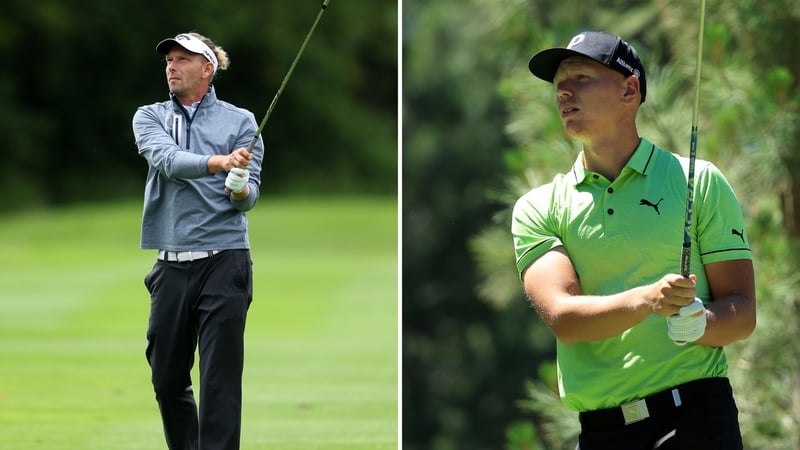 Marcel Siem und Matti Schmid spielen am Donnerstag und Freitag in einem Flight. (Fotos: Getty)