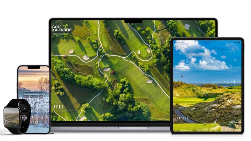 Der digitale Golfkalender 2023 als Wallpaper für verschiedene Endgeräte. (Foto: Golf Post)