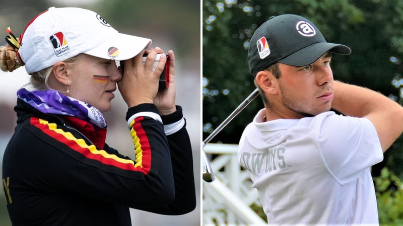 Celine Sattelkau und Jonas Baumgartner bei der Amateur Team-WM in Paris. (Foto: EGA und DGV/Kirmaier)