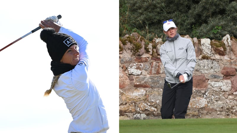 Sophia Popov und Jessica Korda bei der LPGA Tour Women's British Open 2022. (Foto: Getty)