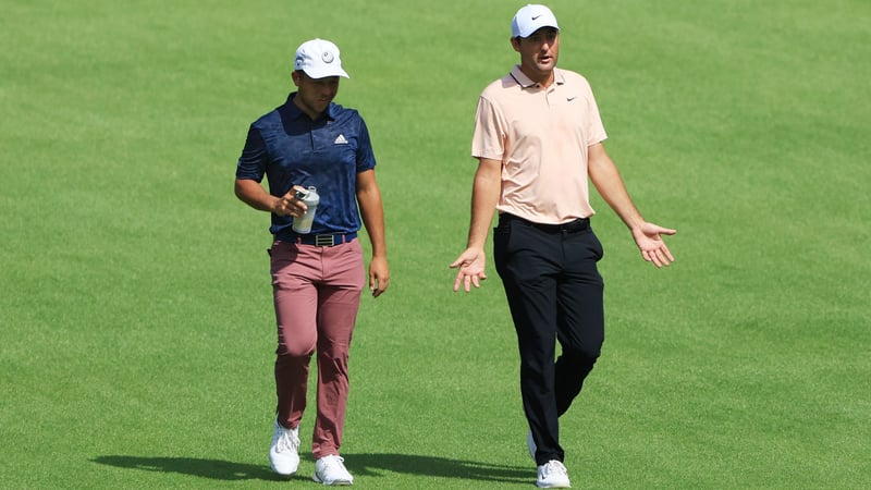 Spielten in Runde 2 gemeinsam in einem Flight: Xander Schauffele (li.) und Scottie Scheffler. (Foto: Getty)