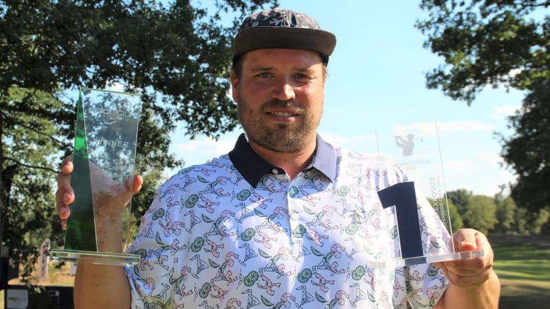 Floris de Haas siegt bei der FaberExposize Gelpenberg Open 2022 im DGC de Gelpenberg. (Foto: Starke & Pfeiffer GmbH)