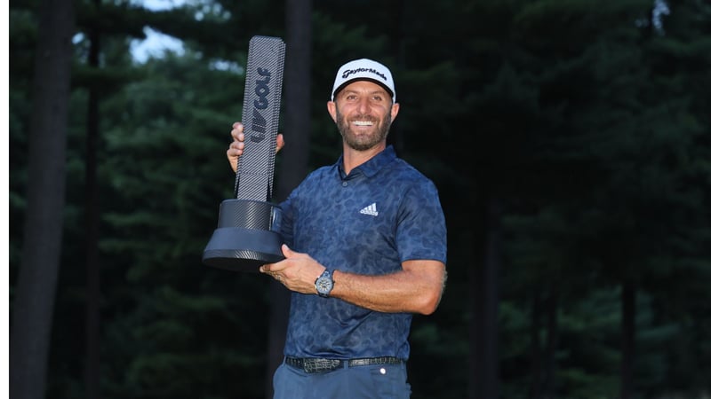 Dustin Johnson feiert in Boston seinen ersten Sieg auf der LIV Golf Invitational Series. (Foto: Getty)