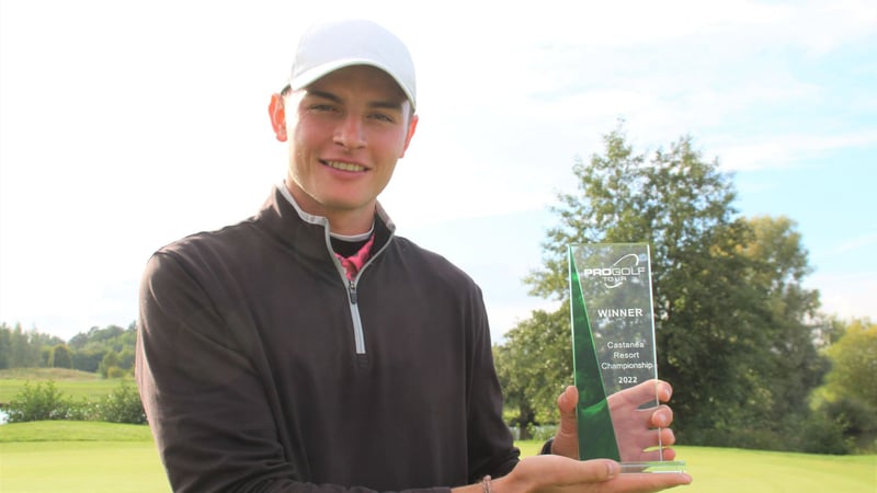 Jannik de Bruyn bei seinem ersten Sieg auf der Pro Golf Tour. (Foto: Pro Golf Tour)
