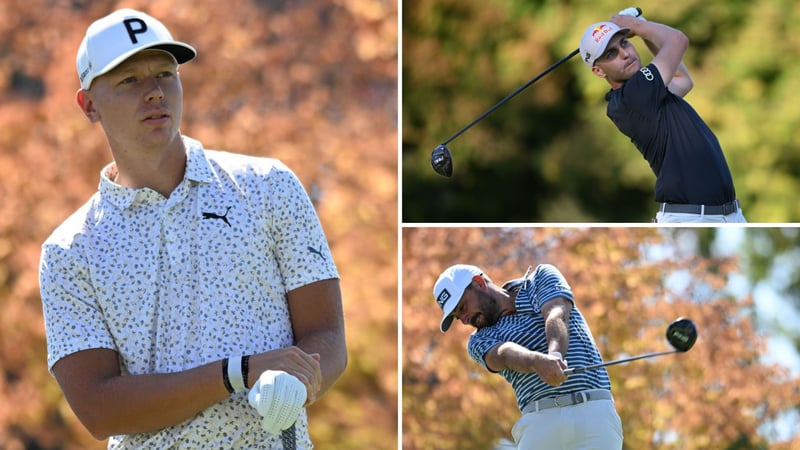 Matti Schmid, Matthias Schwab und Stephan Jäger am zweiten Tag der PGA Tour Fortinet Championship 2022. (Fotos: Getty)