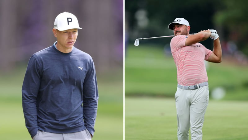 Matthi Schmid und Stephan Jäger bei der PGA Tour Fortinet Championship 2022. (Foto: Getty)