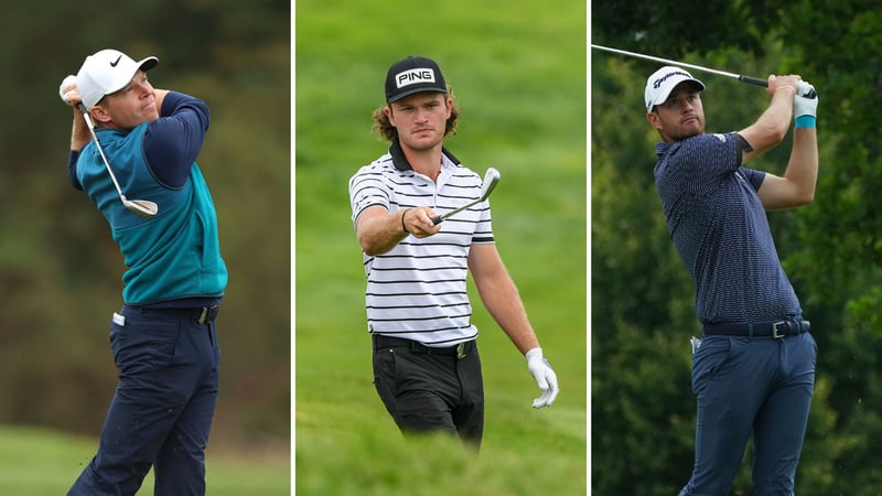 Drei Deutsche mit der besten Ausgangslage für Challenge Tour Grand Final: Alexander Knappe, Freddy Schott & Max Schmitt (v.l.n.r.). (Foto: Getty)