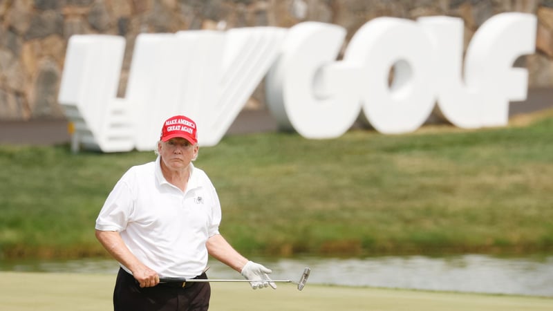 Donald Trump bei der LIV Golf Series. (Foto: Getty)