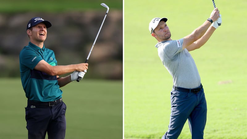 Yannik Paul und Max Kieffer bei der DP World Tour Championship der European Tour. (Foto: Getty)