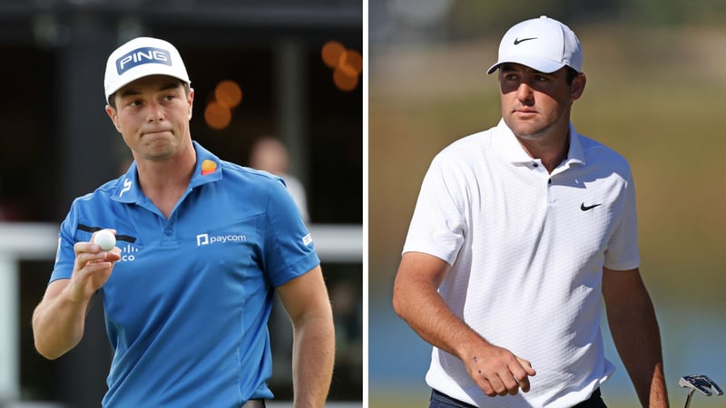 Viktor Hovland und Scottie Scheffler in Mexiko. (Foto: Getty)