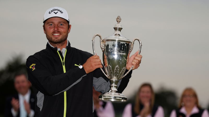 Stolz auf seinen ersten Titel auf der PGA Tour: der Kanadier Adam Svensson. (Foto: Getty)