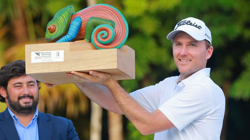 PGA Tour: Russell Henley und seine neue Trophäe. (Foto: Getty)