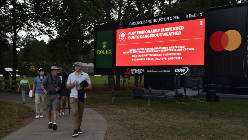 Auch auf der PGA Tour musste die zweite Runde wegen schlechten Wetters abgebrochen werden. (Foto: Getty)