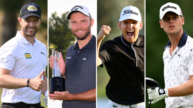 Marcel Schneider, Max Kieffer, Yannik Paul und Hurly Long spielten jeweils ihre beste Saison auf der DP World Tour. (Fotos: Getty)