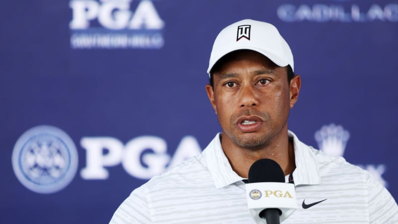 Tiger Woods hält dem Golfsport die Bergpredigt. (Foto: Getty)