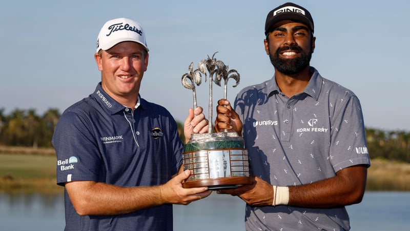 Das Rookie-Duo Hoge/Theegala triumphiert zum Jahresabschluss beim QBE Shootout auf der PGA Tour. (Foto: getty)