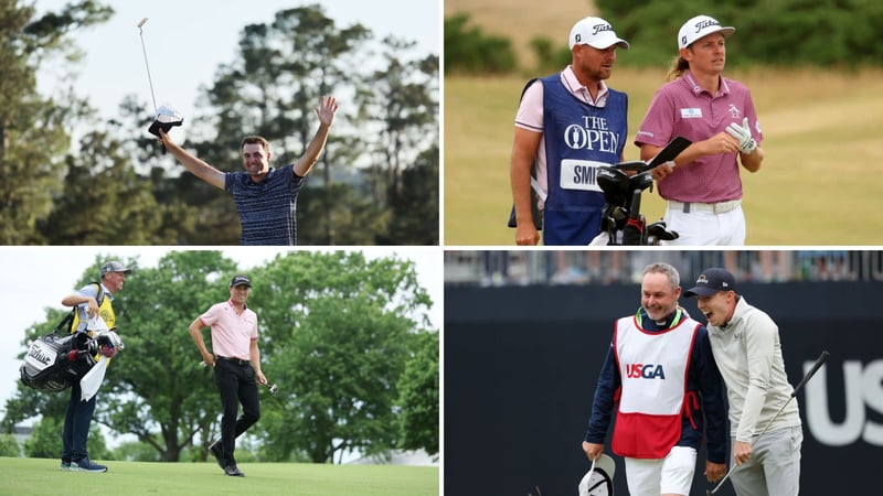 Die Majorsieger 2022 und ihr WITB: Scottie Scheffler, Justin Thomas, Matt Fitzpatrick und Cameron Smith. (Foto: Getty)