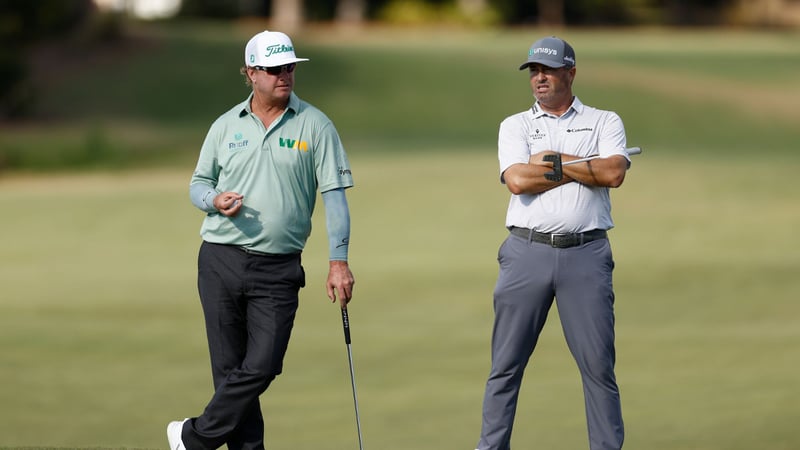 Die Führenden nach Runde 1: Charley Hoffman (li.) und Ryan Palmer. (Foto: Getty)