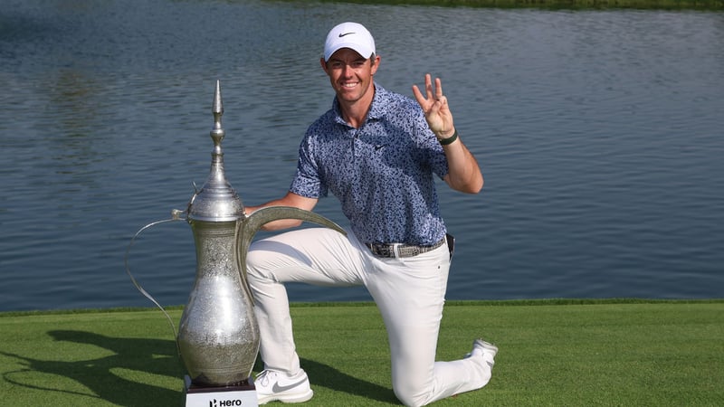 Grund zur Freude: Rory McIlroy gewinnt die Hero Dubai Desert Classic. (Foto: Getty)