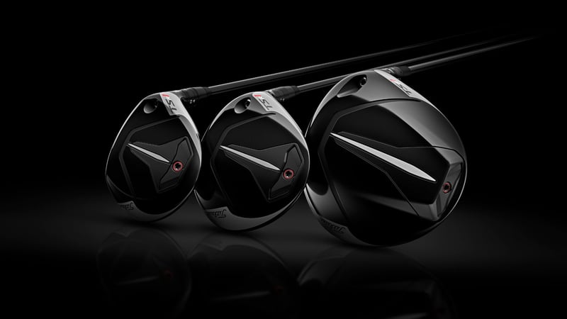 Die neuen TSR1-Modelle Driver, Fairwayholz und Hybrid von Titleist. (Foto: Titleist)