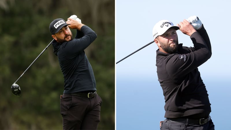 Stephan Jäger (links) und Jon Rahm. (Foto: Getty)