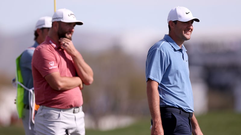 Die Golf-Weltrangliste in einem Bild: Scheffler vor Rahm. (Foto: Getty)