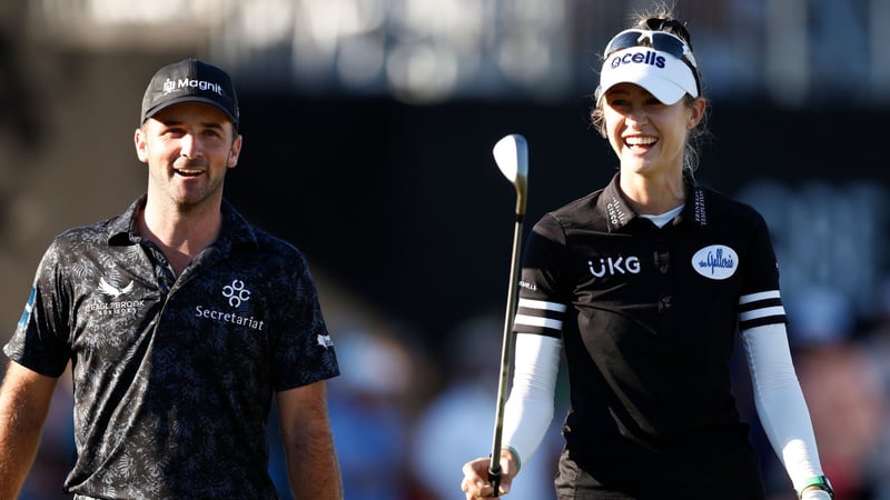 Denny McCarthy und Nelly Korda beim QBE Shootout 2022. (Foto: Getty)