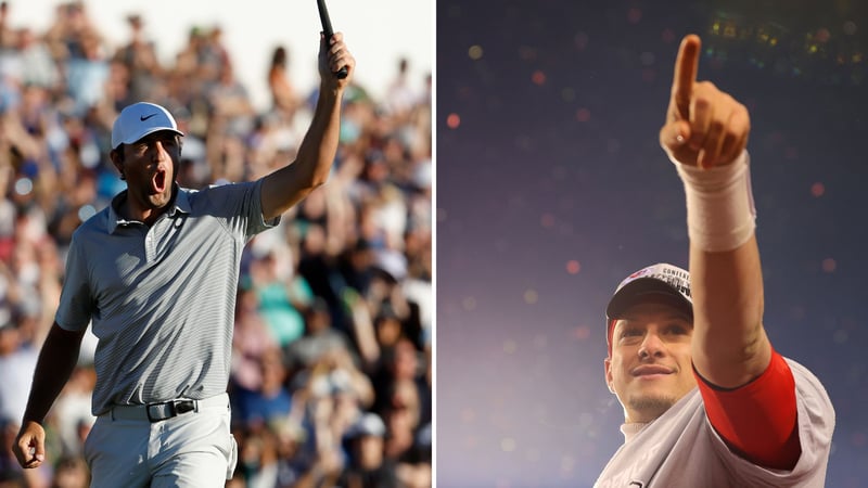 Scottie Scheffler und Patrick Mahomes könnten am Wochenende einmal mehr im Fokus stehen. (Fotos: Getty)