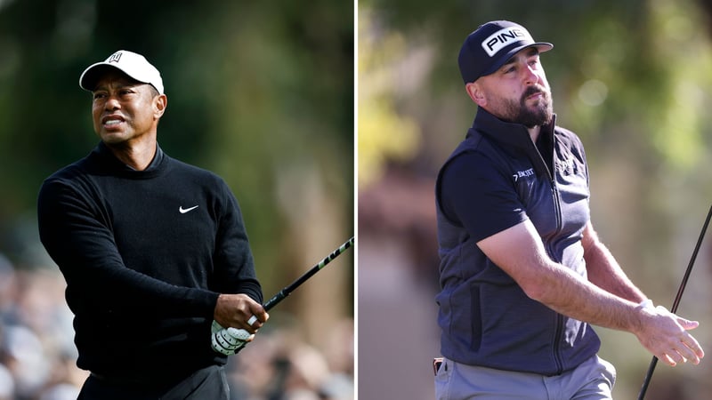 Tiger Woods und Stephan Jäger. (Foto: Getty)