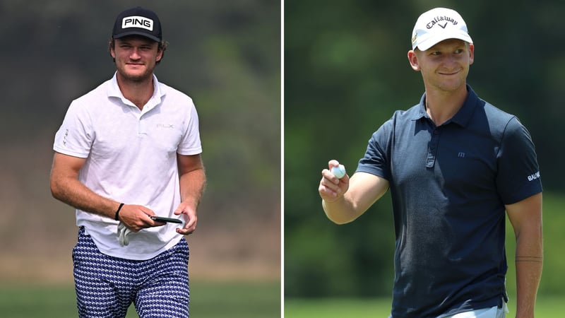 Die Early Birds auf der DP World Tour: Freddy Schott und Nick Bachem. (Fotos: Getty)