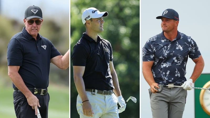 Diese drei Herren dürften mit ihren Platzierungen in der Weltrangliste nicht zufrieden sein: Phil Mickelson, Martin Kaymer und Bryson DeChambeau. (Fotos: Getty)