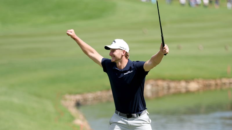 Nick Bachem nach seinem Sieg auf der European Tour. (Foto: getty)