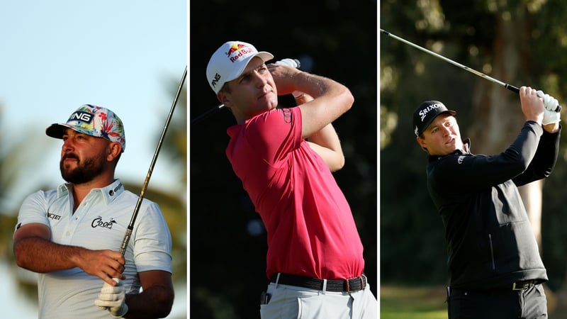 Stephan Jäger, Matthias Schwab und Sepp Straka mühen sich zum Start der Players Championship 2023 ab. (Foto: Getty)