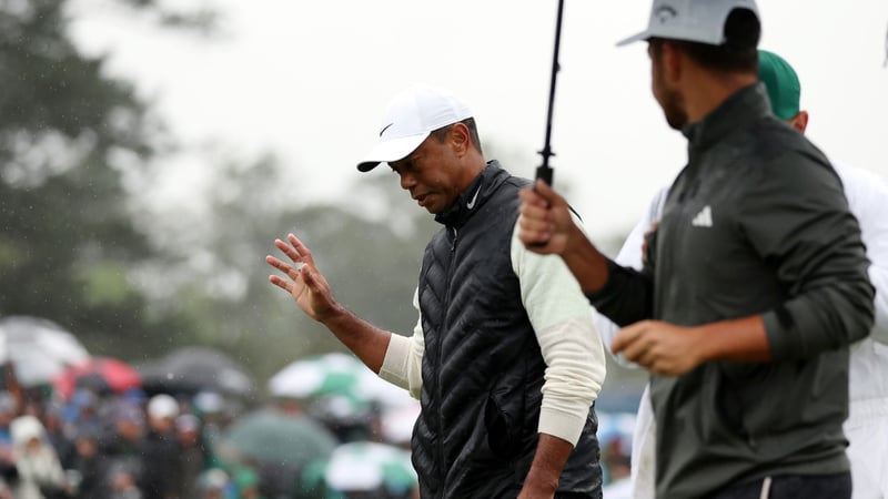 Tiger Woods zieht von der dritten Runde des US Masters 2023 zurück. (Foto: Getty)