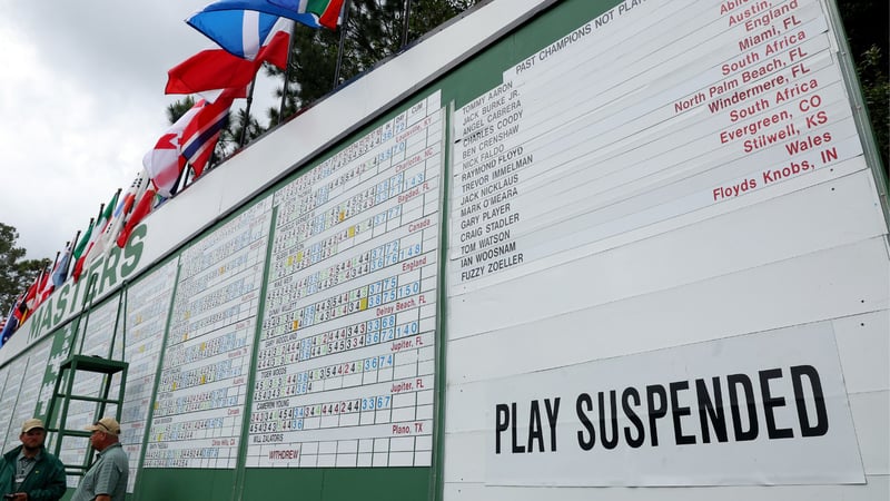 Ein stürmischer Freitag beim US Masters 2023. Aber auch sportlich ist einiges passiert. (Quelle: Getty)