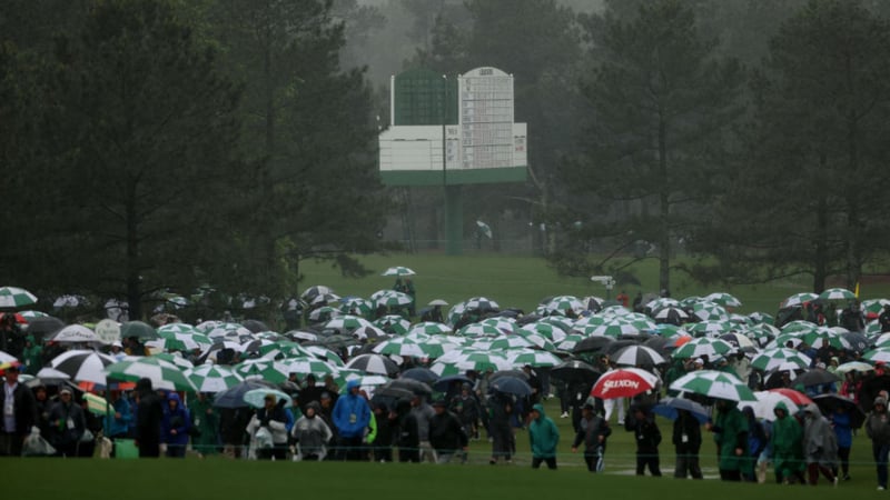 Regenchaos in Runde 3 des US Masters 2023. (Foto: Getty)