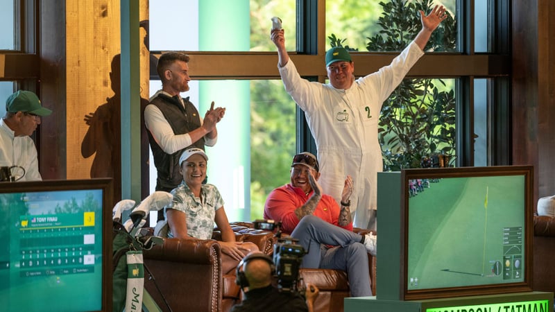 Lexi Thompson (Mitte) beim Gaming-Event vor dem US Masters 2023. (Foto: US Masters)