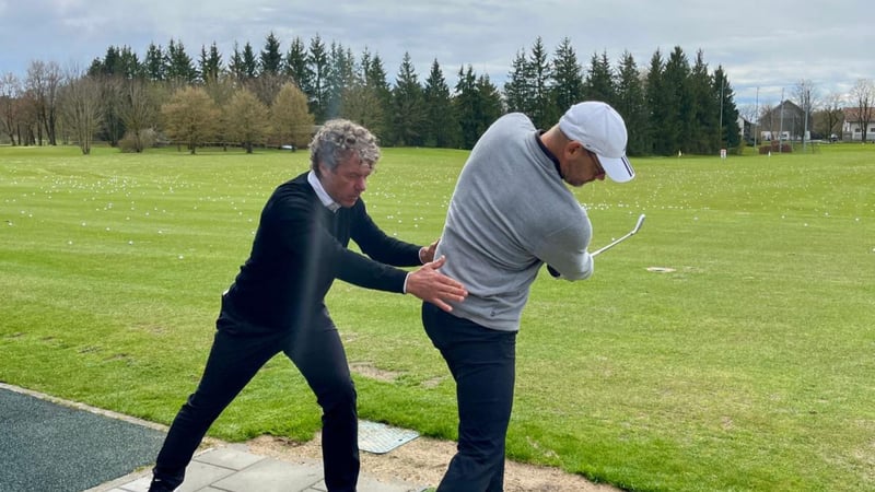 Reinhard-Karl Üblacker trainiert mit Bundestrainer Uli Zilg. (Foto: Reinhard-Karl Üblacker)