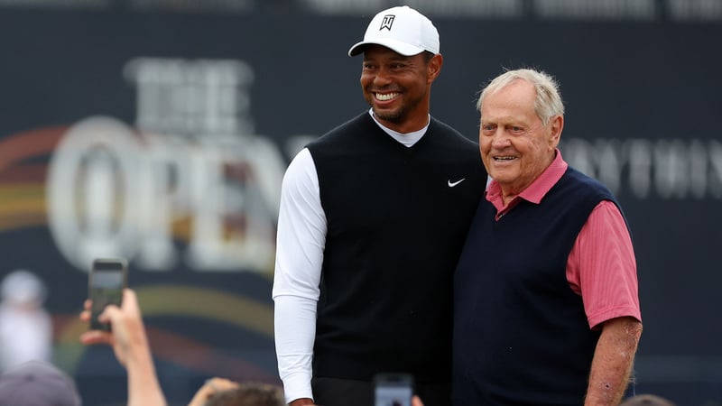 Wissen sich gegenseitig zu schätzen: Tiger Woods und Jack Nicklaus. (Foto: Getty)