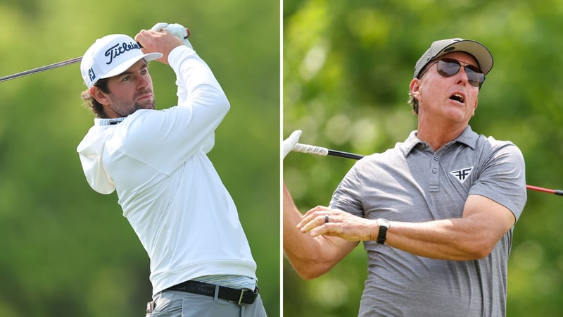 Cameron Young und Phil Mickelson bei der PGA Championship 2023 (Foto: Getty)