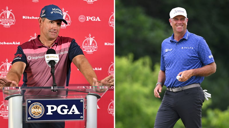 Beide in der Top 3: Padraig Harrington (li.) und Stewart Cink. (Foto: Getty)