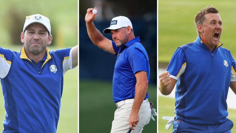 Stars der vergangenen Ryder Cups: Sergio Garcia, Lee Westwood und Ian Poulter (v.l.n.r.). (Foto: Getty)