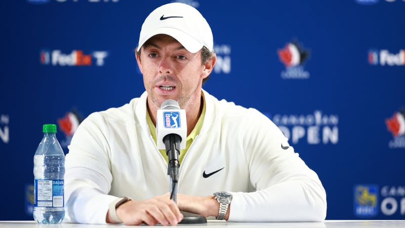 Im Vorfeld der RBC Canadian Open hat sich Rory McIlroy auf einer Pressekonferenz erstmals öffentlich über den Schulterschluss der Touren geäußert. (Quelle: Getty)