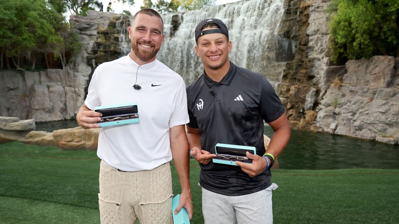 Travis Kelce und Patrick Mahomes gewinnen die achte Auflage von The Match. (Foto: Getty)