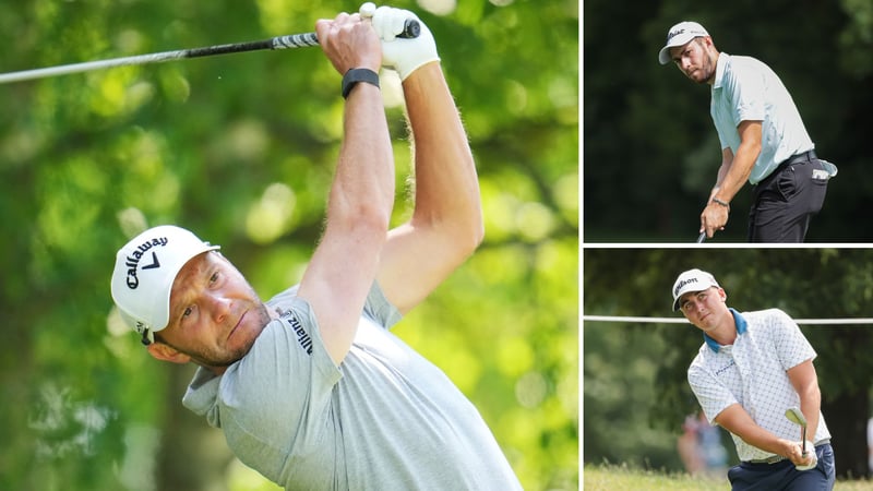 Max Kieffer (links), Thomas Rosenmüller (oben) und Marc Hammer starten aussichtsreich in die BMW International Open 2023 der DP World Tour. (Fotos: Kieffer - Getty; Rosenmüller/Hammer - BMW)