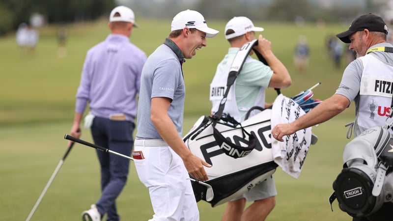 Matt Fitzpatrick locht bei der US Open Golf 2023 zum Ass. (Foto: Getty)